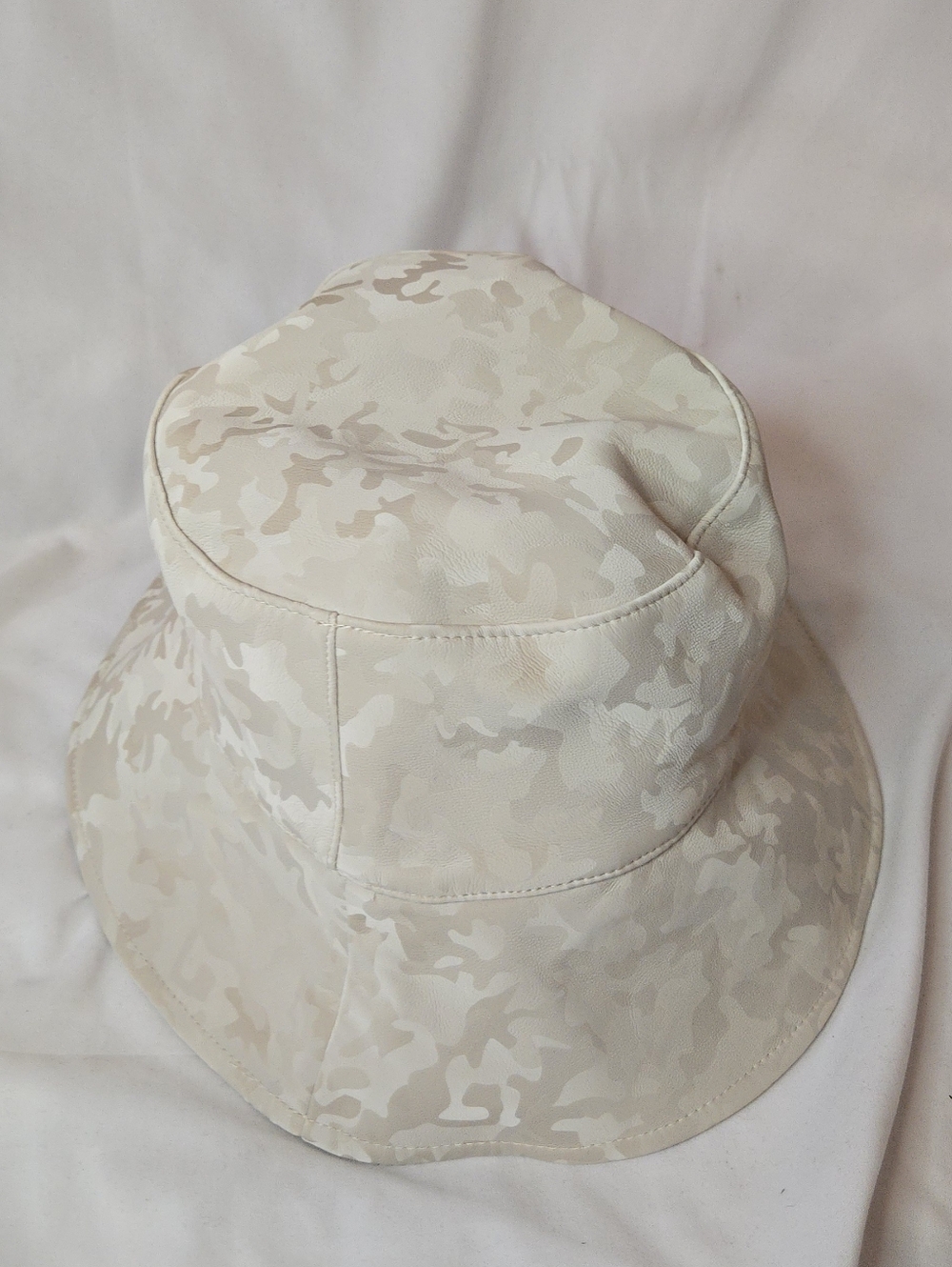 NWT Lola Casademunt Neutral Camo Bucket Sun Hat Beige/Gray